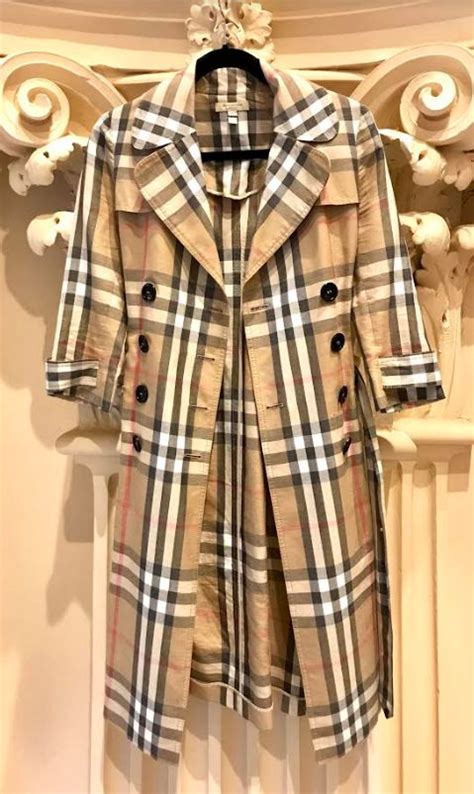 burberry brit london trench coat plaid|Burberry trench coat removable liner.